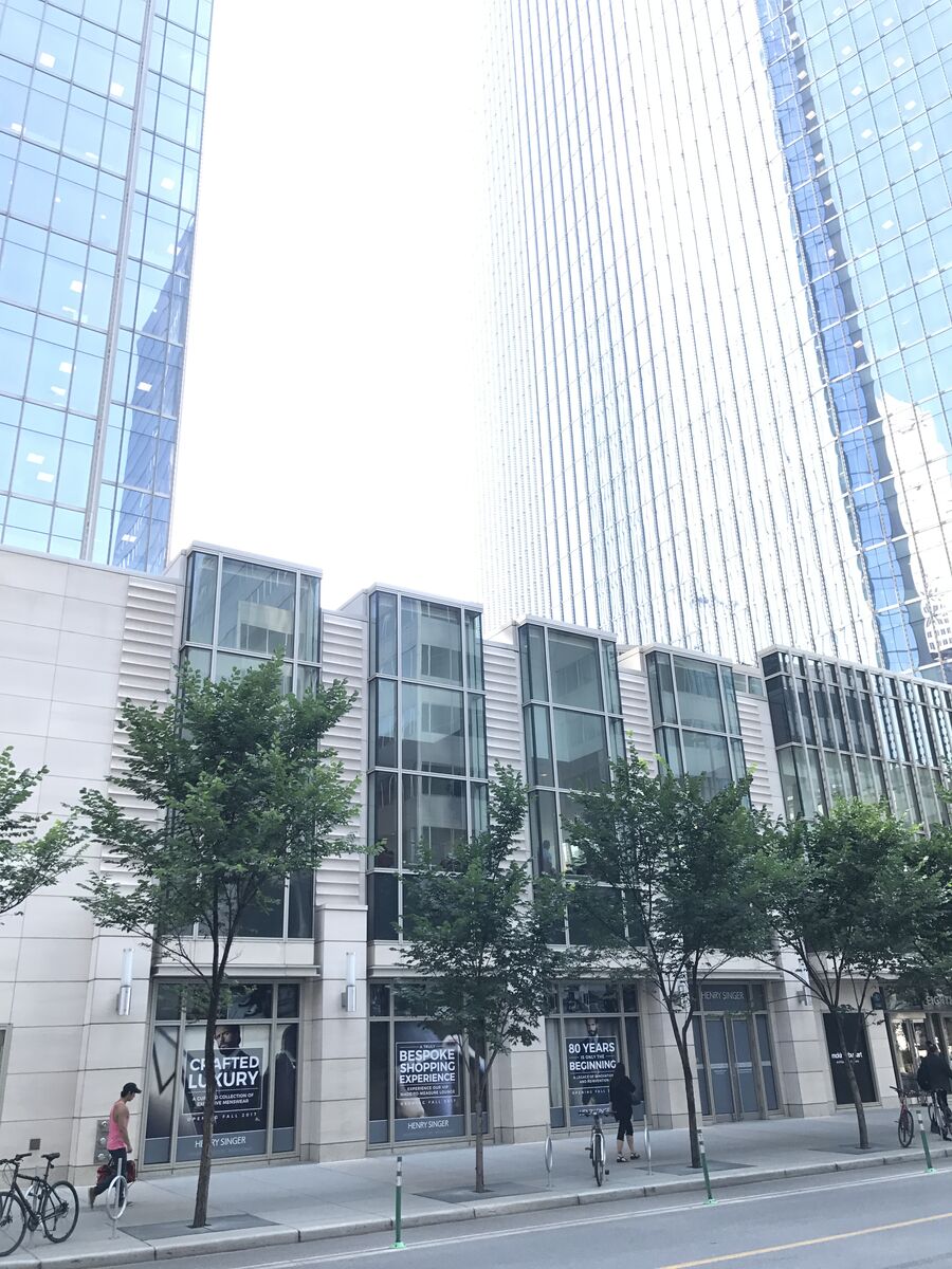 Henry Singer window wraps along the 8th Avenue Place street frontage in Calgary