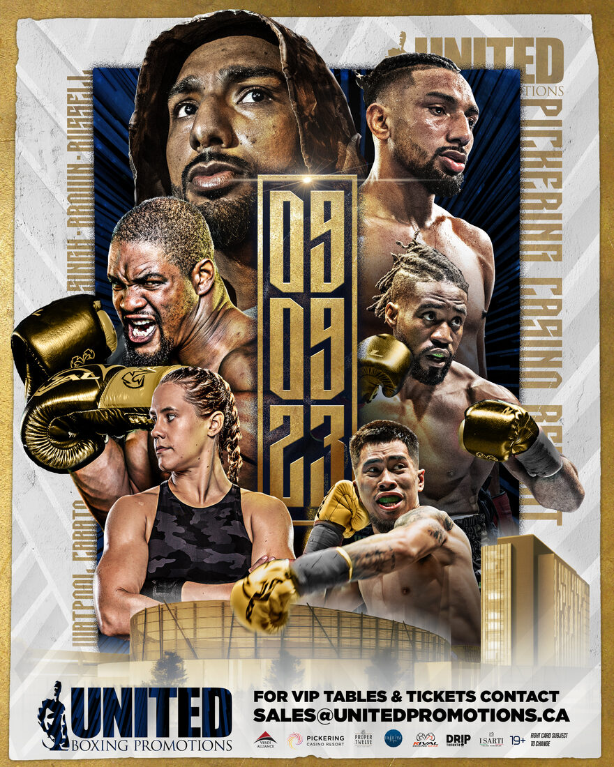 United Boxing fight poster, September 9 2023, Pickering Casino Resort